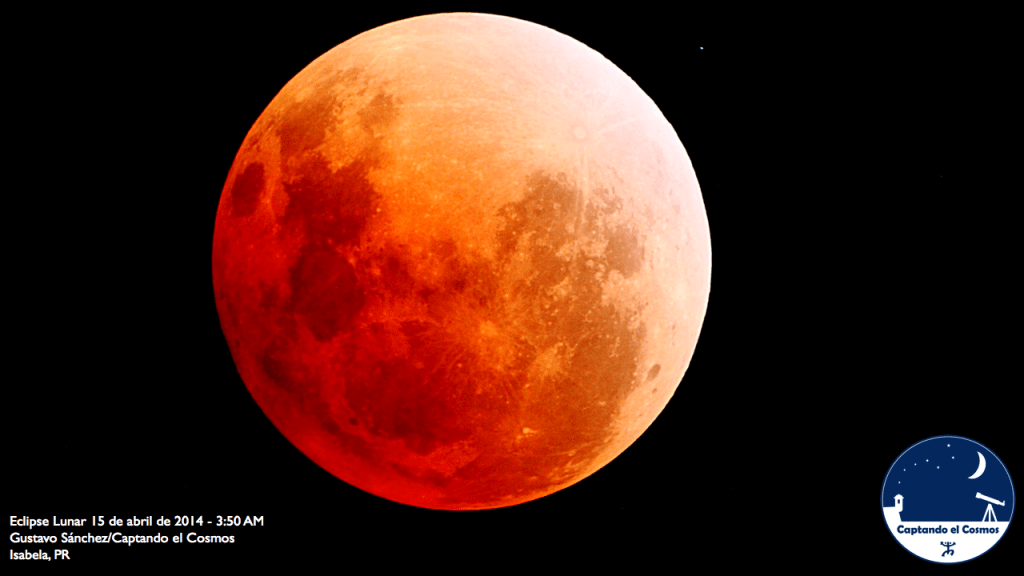 Total Lunar Eclipse April 15, 2014. Crédito: Gustavo Sánchez/Captando el Cosmos